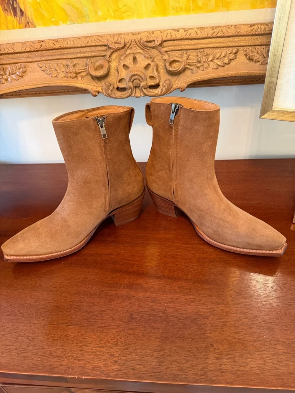 NWT Tecovas Toffee The Georgia Womens Snip Toe Short Boots 8.5 - Picture 12 of 16